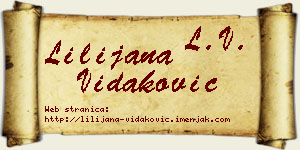 Lilijana Vidaković vizit kartica